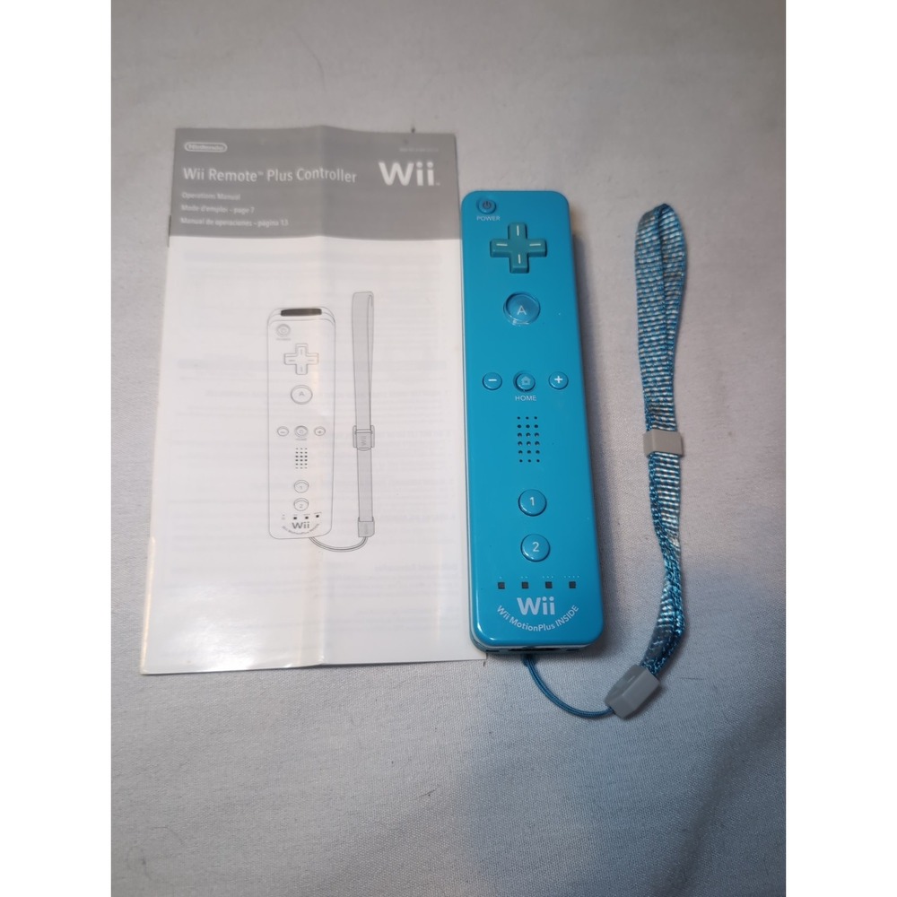 Nintendo Wii Official Motion Plus WMP Remote Wiimote Controller (RVL-036) Blue
